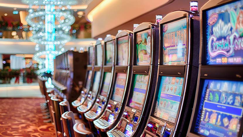 Casino slot machines lobby